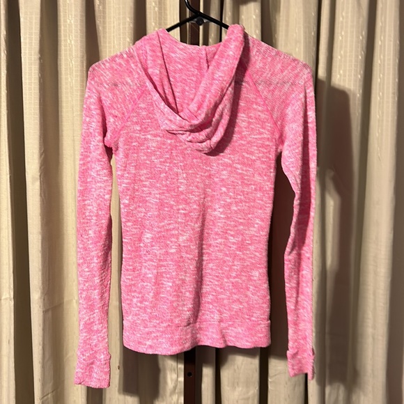 No Boundaries Pink and white very thin jacket with a hoodie - Picture 2 of 3